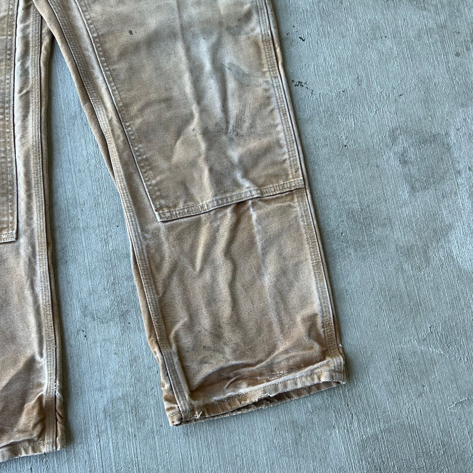 Carhartt × Vintage Carhartt faded brown double knee work wear carpenter pants Size US 33 - 4 Thumbnail