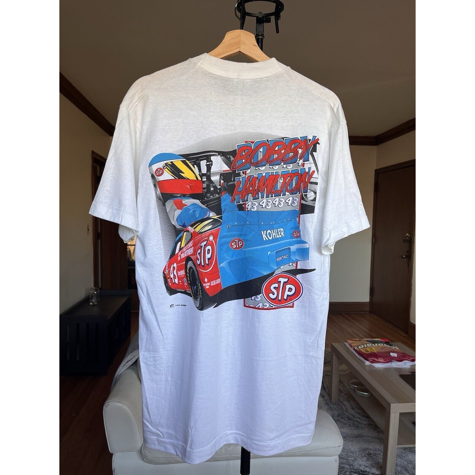 NASCAR VINTAGE NASCAR SINGLE STITCH BOBBY HAMILTON TEE SIZE L 90S Size US L / EU 52-54 / 3 - 3 Thumbnail