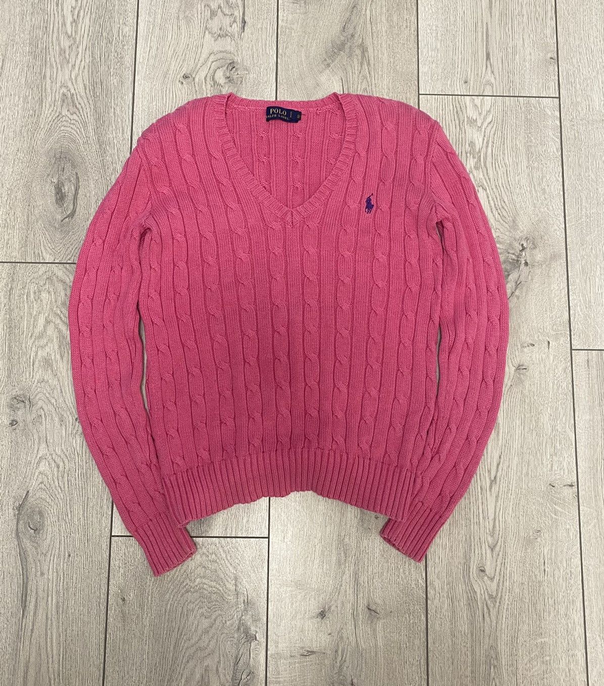 POLO RALPH LAUREN Cable Knit Old Money pink Sweater