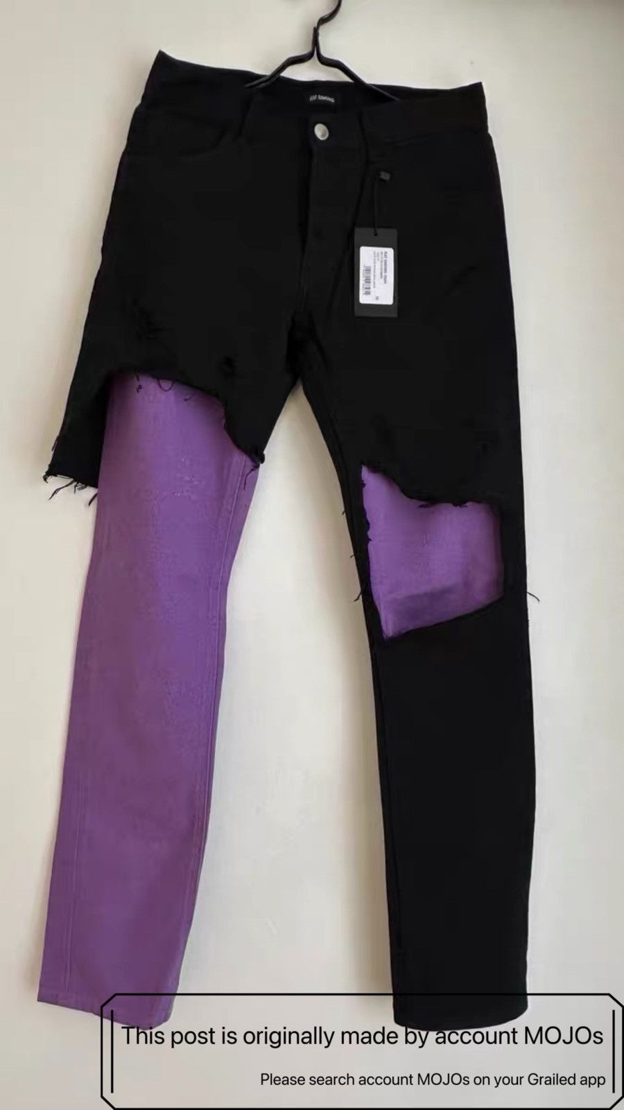 Raf Simons Sz 28 Raf Simons Purple Layer Distressed Denim mojos1557 Size US 28 / EU 44 - 1 Thumbnail