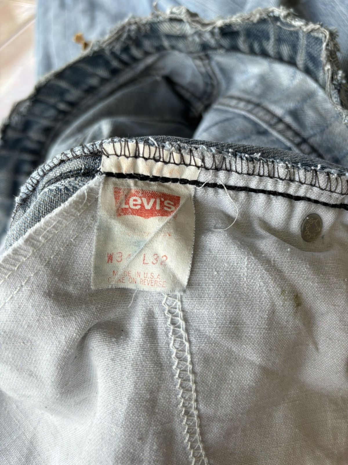 Levi's Vintage 80’s Levi’s 515 Made In USA Distressed Denim Size US 34 / EU 50 - 15 Thumbnail