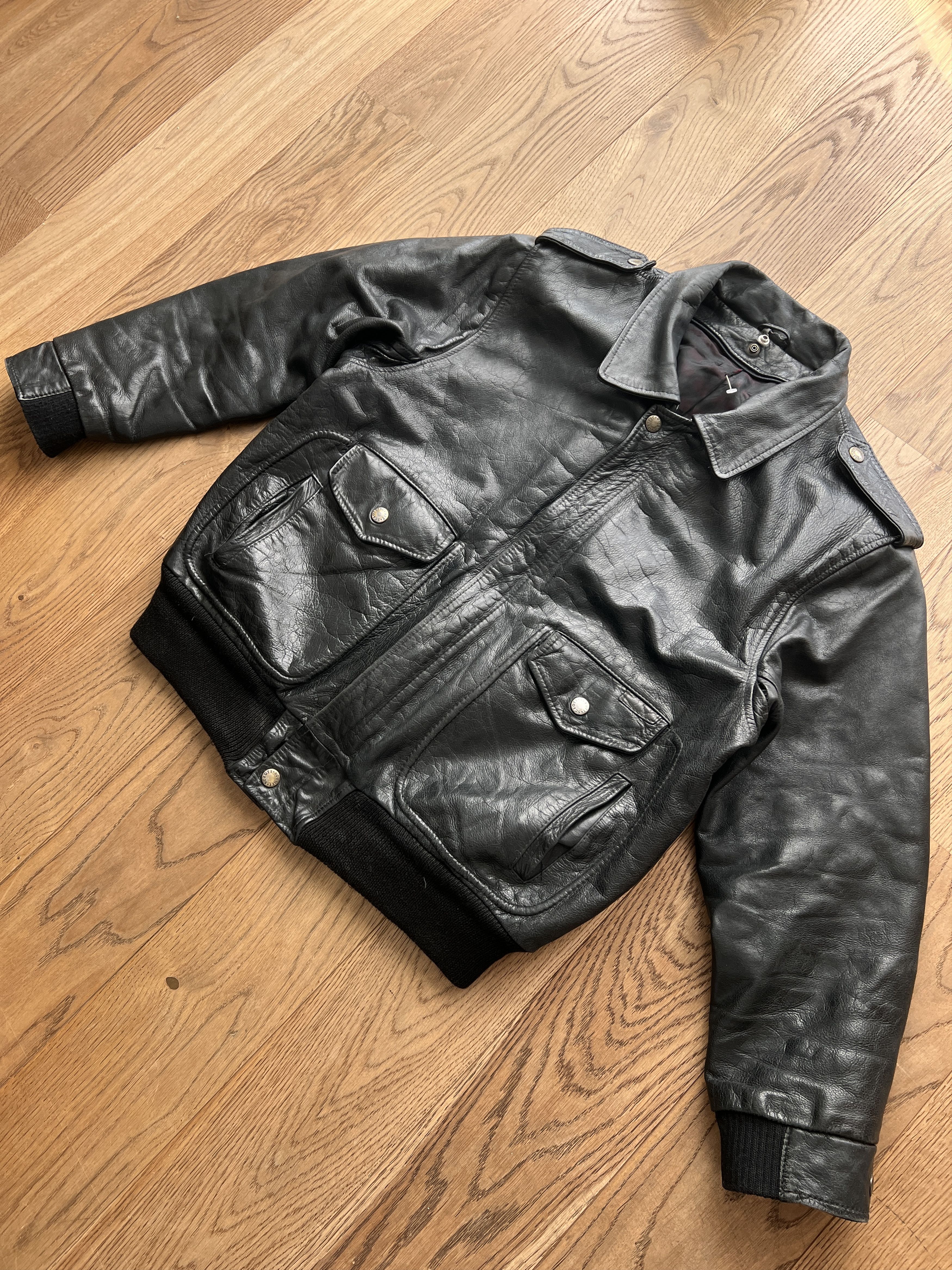 Diesel VTG Schott Avirex style leather bomber jacket US army flyer Size US M / EU 48-50 / 2 - 10 Thumbnail