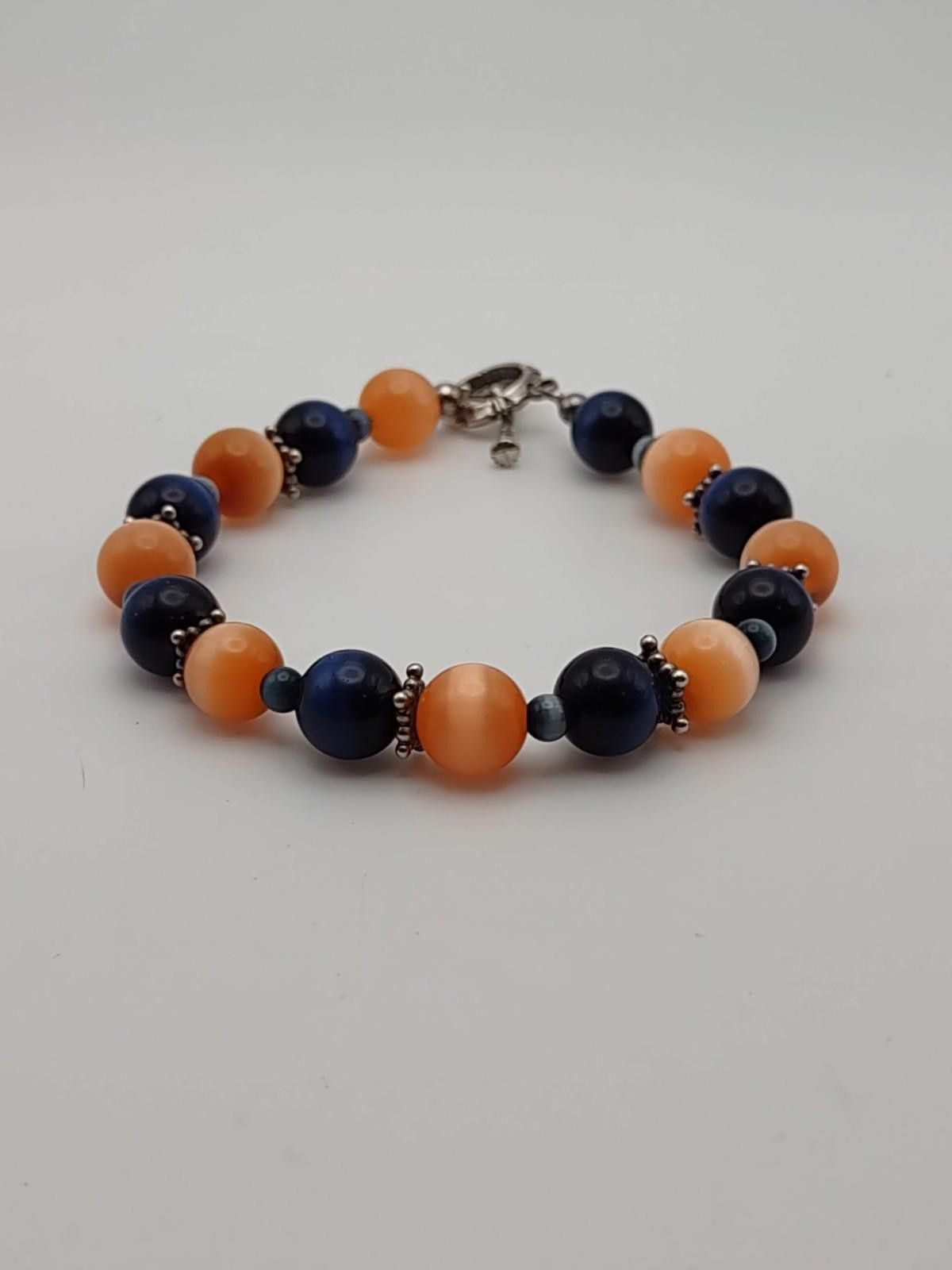 The Unbranded Brand Vtg 925 Sterling Silver Fiber Optic Cat's Eye Bracelet Size ONE SIZE - 4 Thumbnail