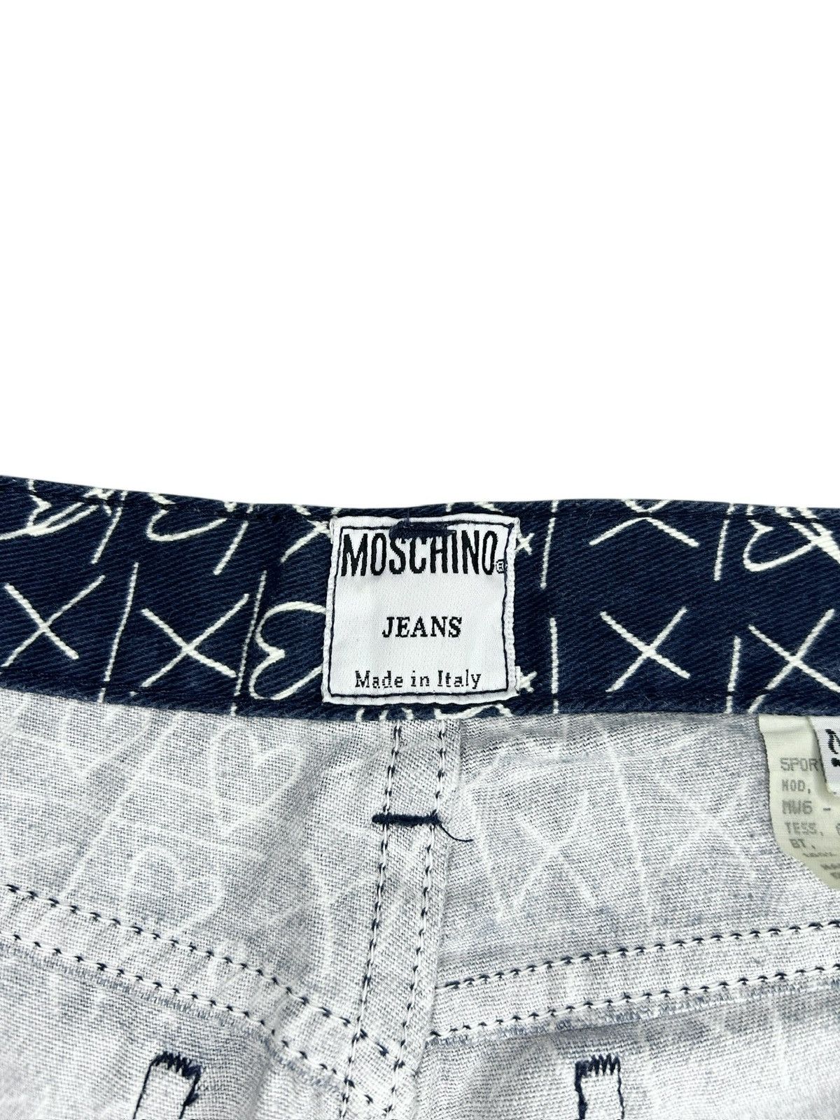 Moschino 90s Tic Tac Toe Trousers Size 27" / US 4 / IT 40 - 7 Thumbnail