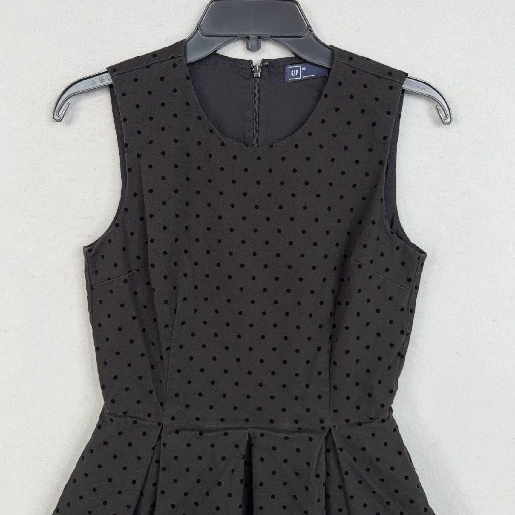 Gap GAP Dress Womens 2 Black Polka Dot Sleeveless Fit Flare Short Party LBD Dress Women Polka Dot Black Sleeveless Fit Flare Short Party LBD Size 26" / US 2 / IT 38 - 2 Thumbnail