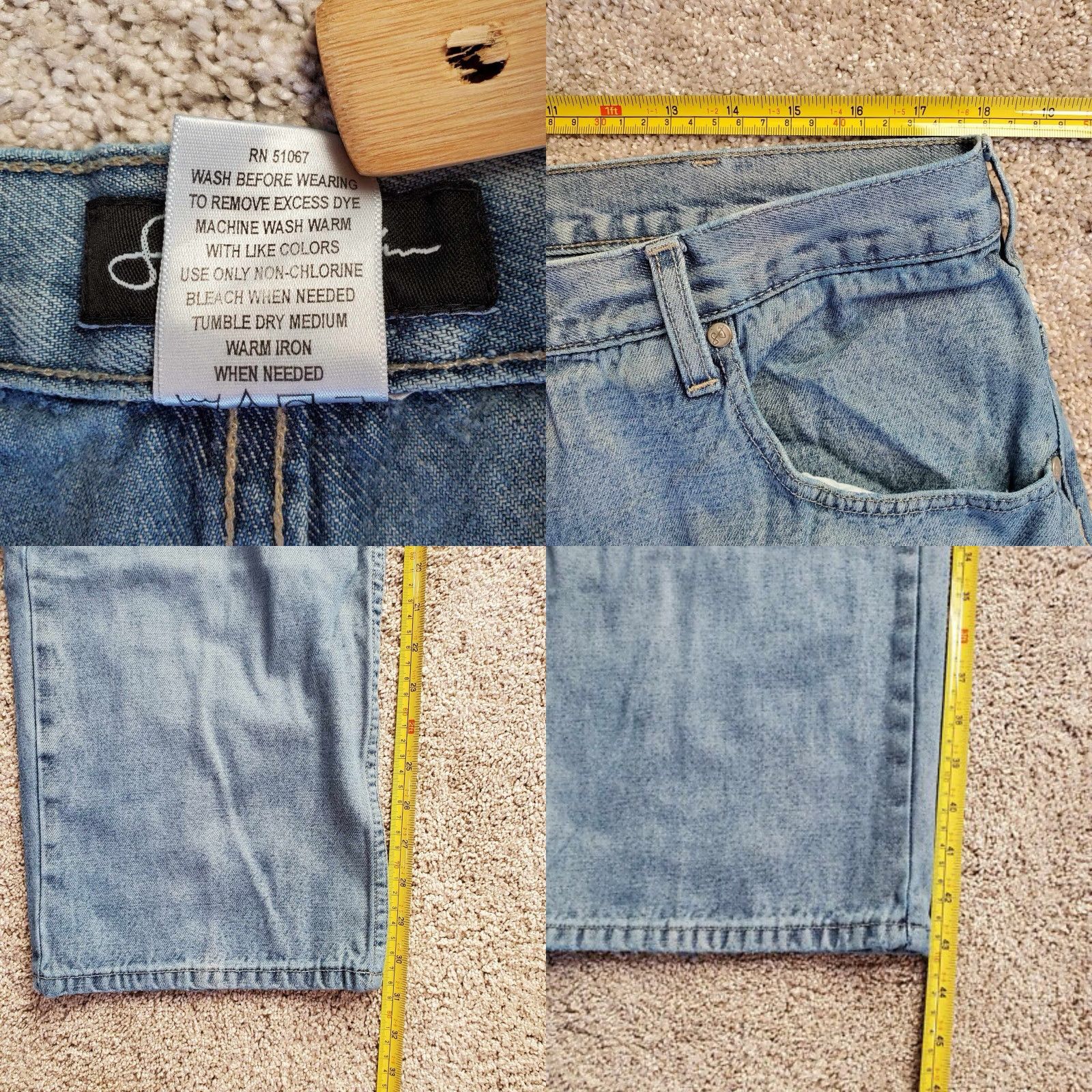 Sean John VINTAGE Sean John Jeans Hip Hop Denim 38x32 Men Blue 5-Pocket Design Relaxed Era Y2K Grail Baggy Shirt Size US 38 / EU 54 - 8 Thumbnail