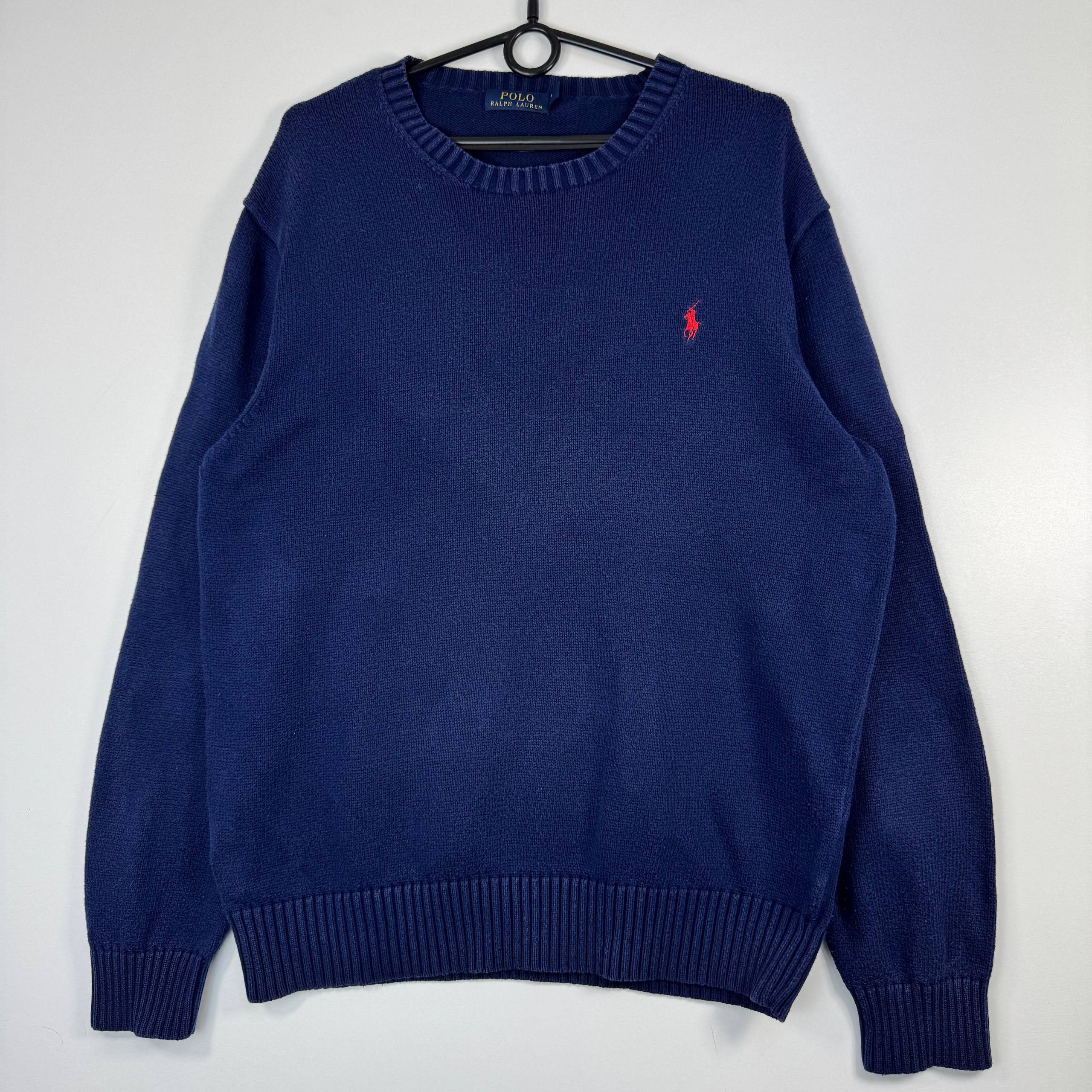 Polo Ralph Lauren Polo Ralph Lauren Crew Neck Knit Jumper Navy Mens Size L Size US L / EU 52-54 / 3 - 1 Thumbnail
