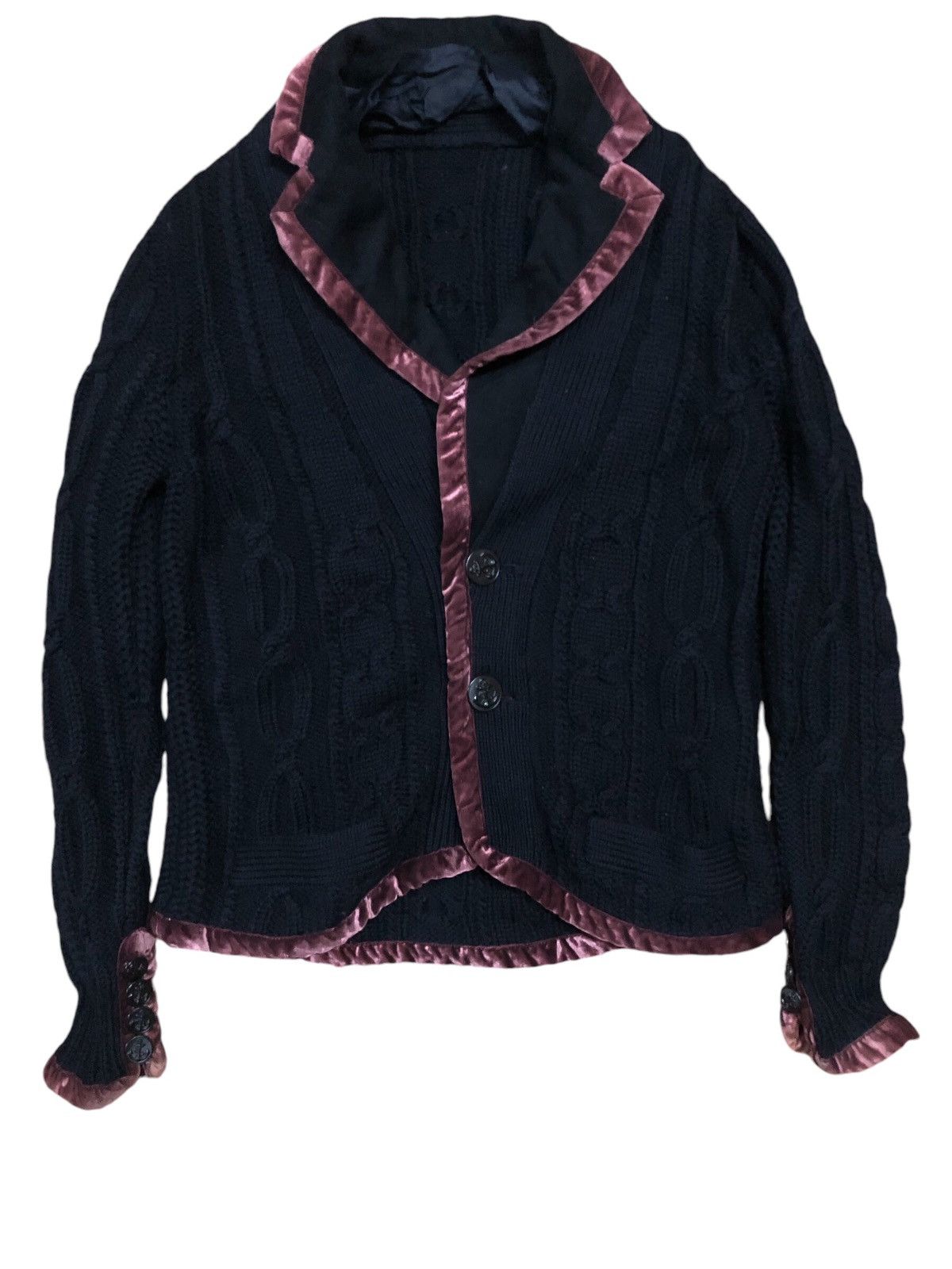 Aran Isles Knitwear × Homespun Knitwear × Sacai Sacai Cable Knitwear Jacket Size S / US 4 / IT 40 - 1 Thumbnail