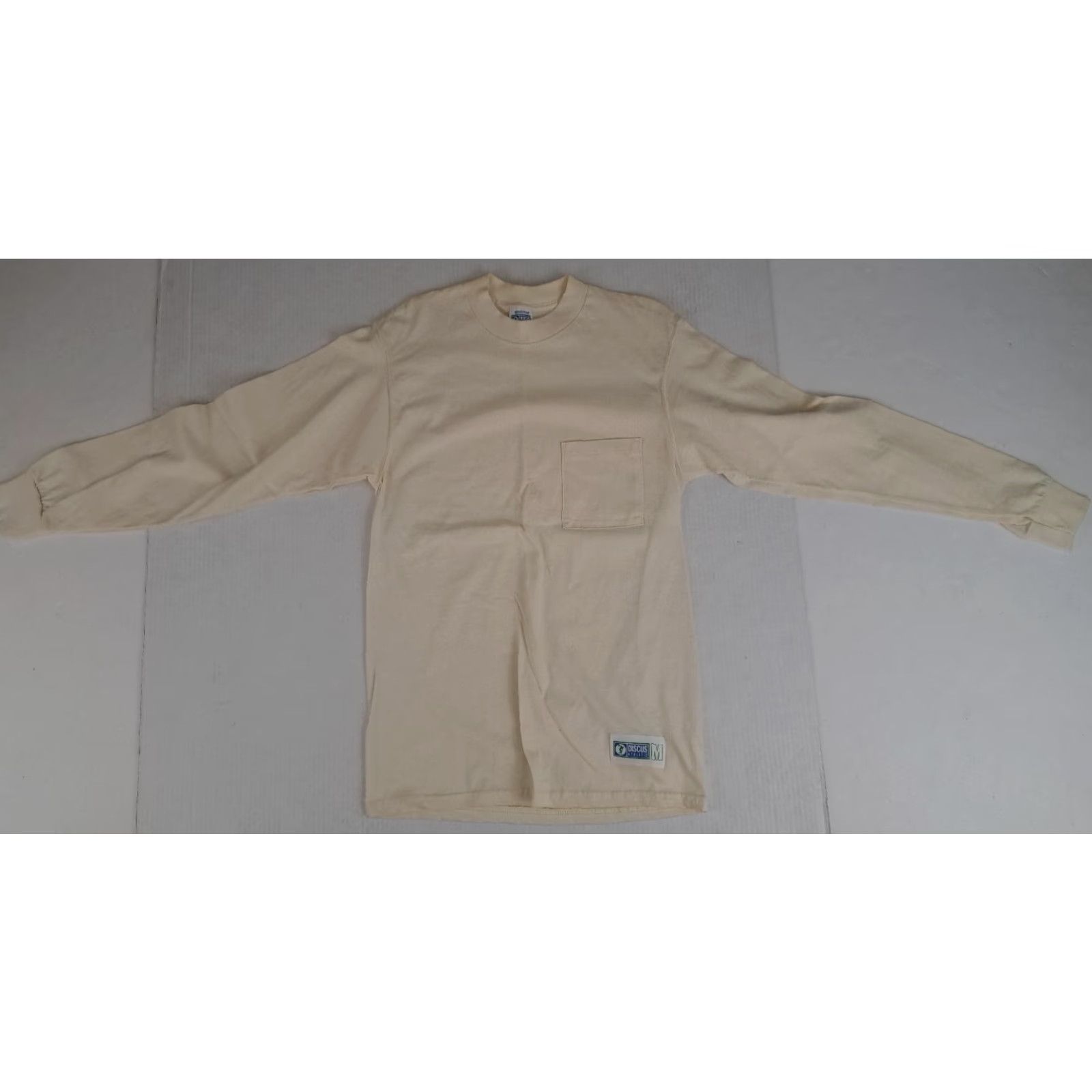 Vintage VINTAGE Ivory Long Sleeve T-Shirt Disus Discus Athletic USA Made Men M Ivory Size US M / EU 48-50 / 2 - 3 Thumbnail