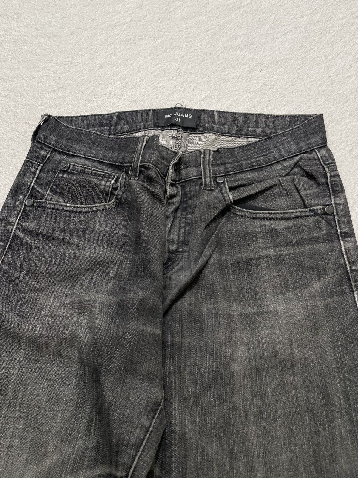 Japanese Brand 2000s Vintage MC Black Jeans Washed Y2K Size US 29 - 5 Thumbnail