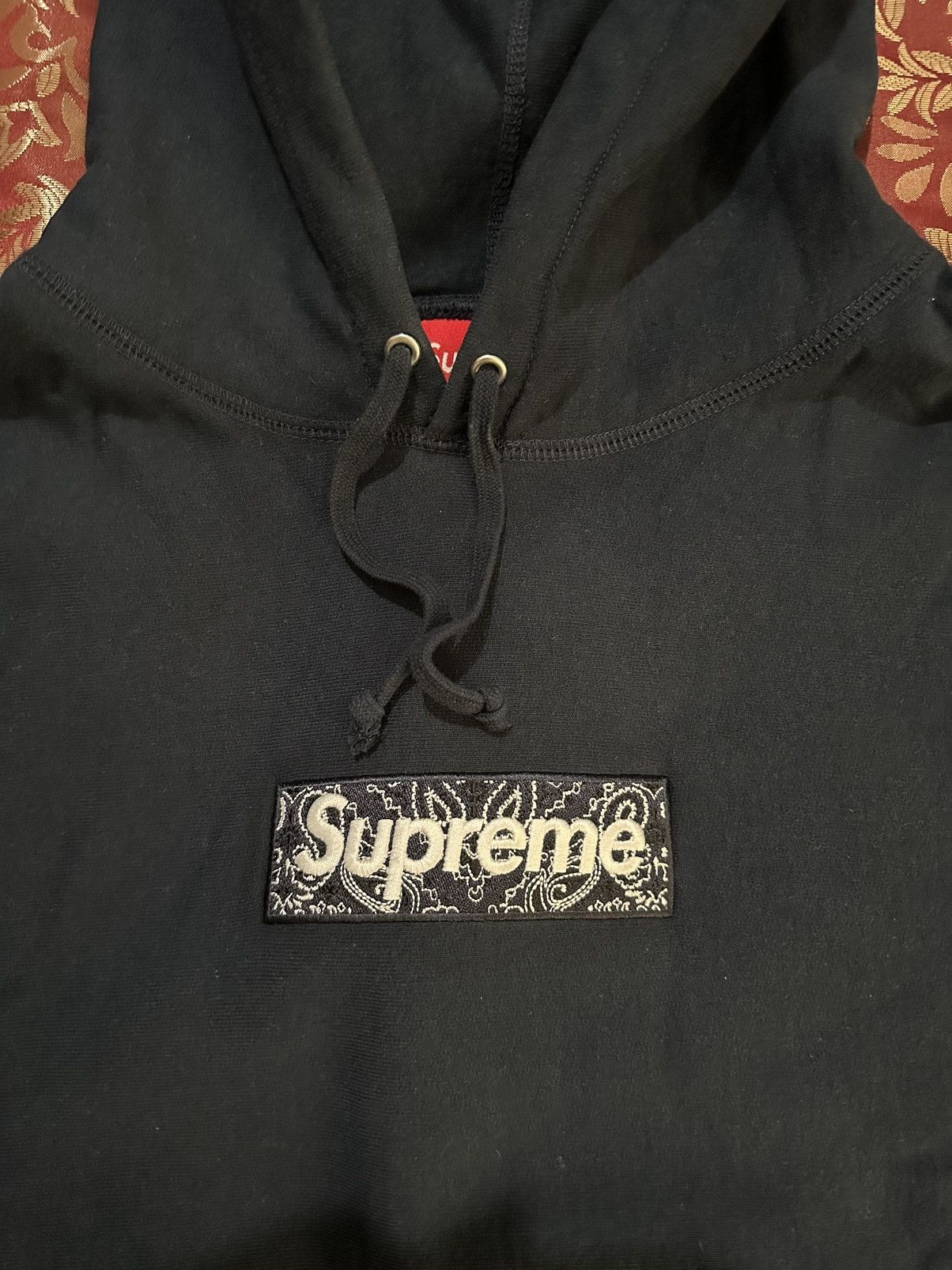 Supreme Supreme Bandana Box Logo Hooded Sweatshirt Navy Blue Large Size US L / EU 52-54 / 3 - 4 Thumbnail