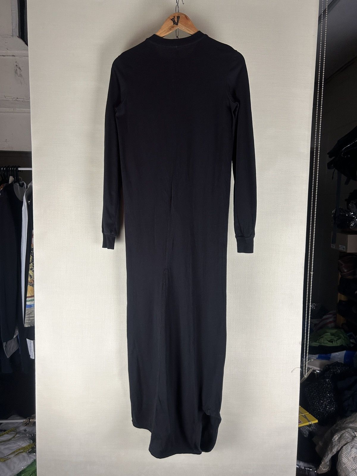 Rick Owens Drkshdw Rick Owens DRKSHDW Black Cotton Long-Sleeve Maxi Dress Size XS / US 0-2 / IT 36-38 - 2 Thumbnail