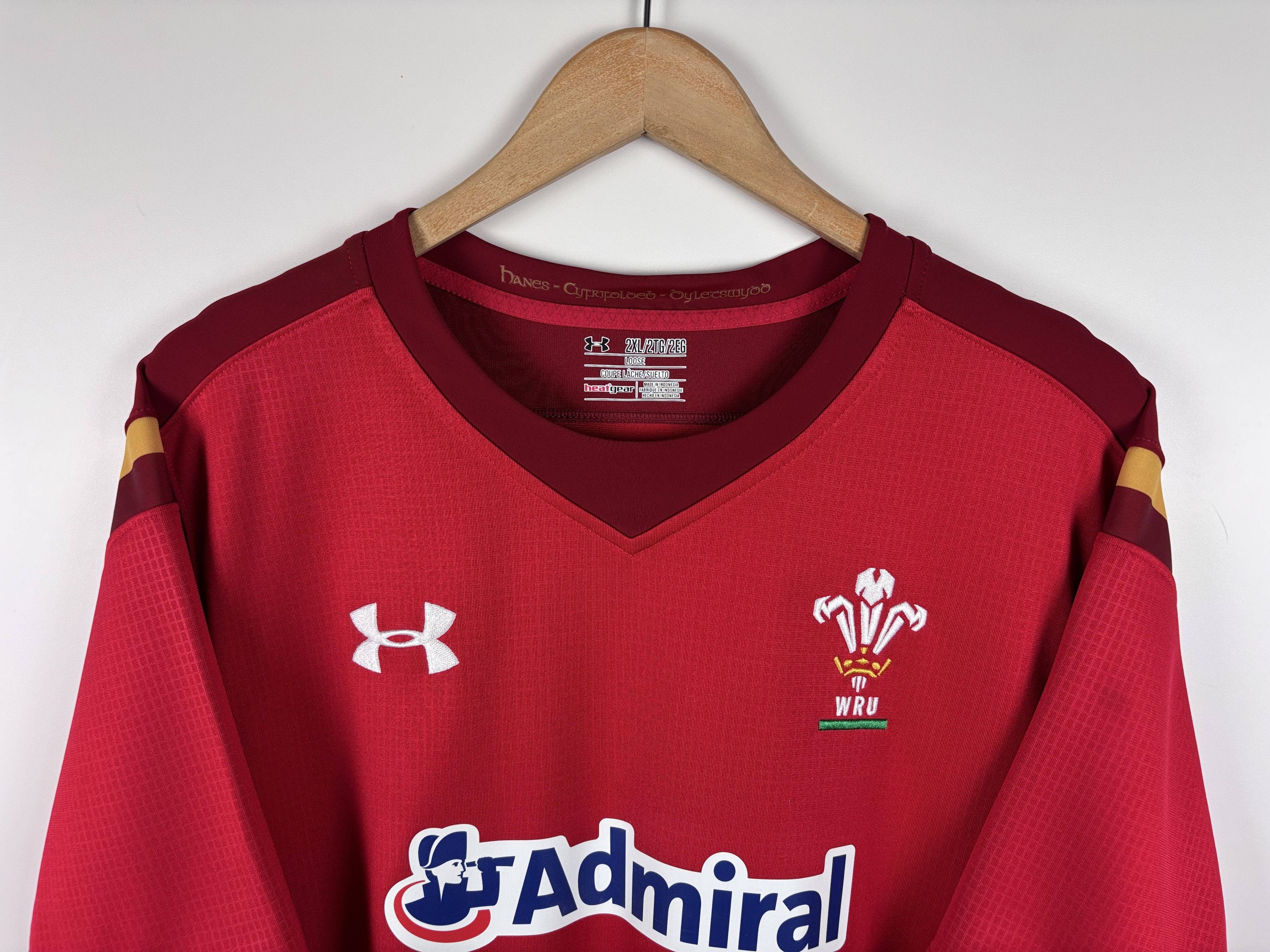 Under Armour Wales Rugby Union 2015-16 Shirt Under Armour Jersey XXL Size US XXL / EU 58 / 5 - 2 Thumbnail