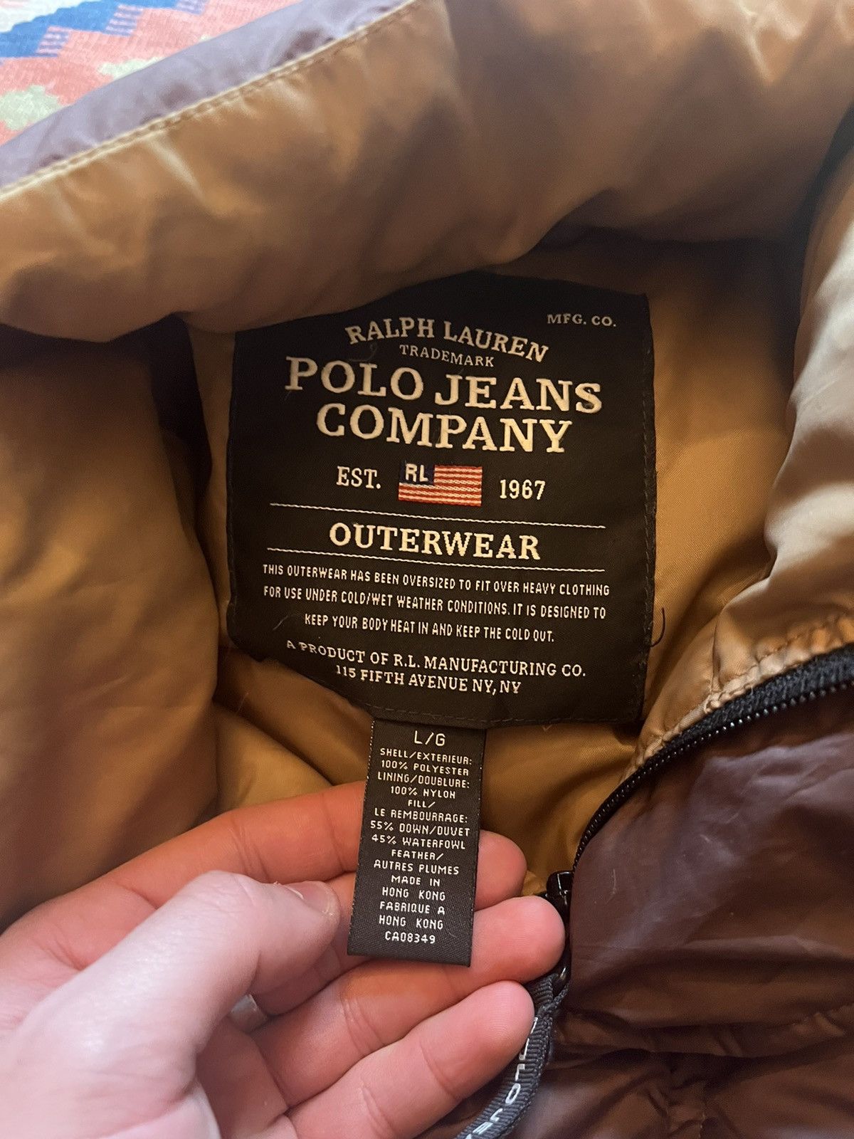 Polo Ralph Lauren Vintage Polo Ralph Lauren down puffer jacket brown Size US L / EU 52-54 / 3 - 8 Thumbnail