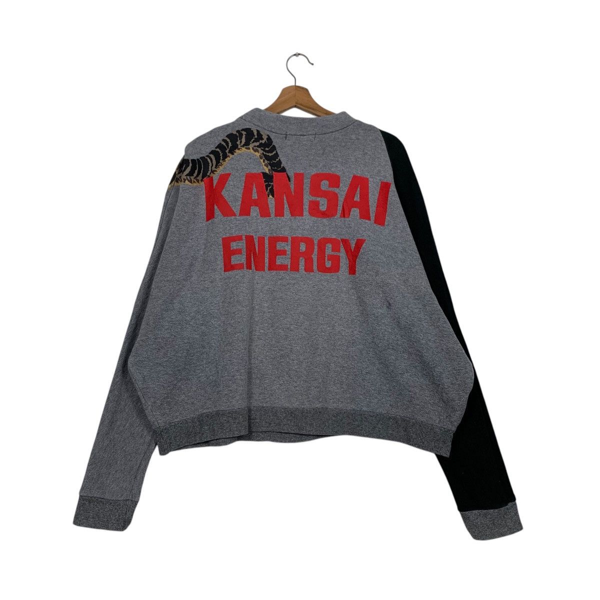Japanese Brand KANSAI ENERGY Tiger Big Logo Oversized Sweatshirt #2223-C98 Size M / US 6-8 / IT 42-44 - 7 Thumbnail