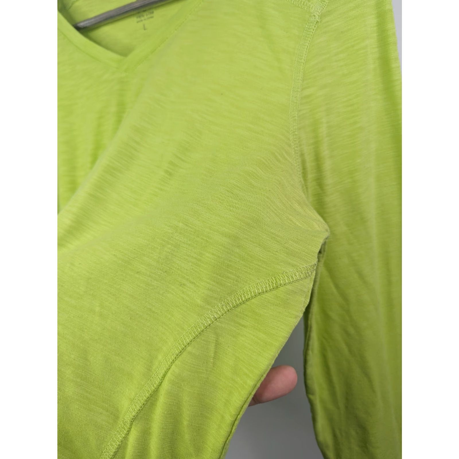 Vintage Title Nine Matahari Womens Lime Green V-Neck Long Sleeve Top L Blouse Shirt Athletic Size L / US 10 / IT 46 - 4 Thumbnail