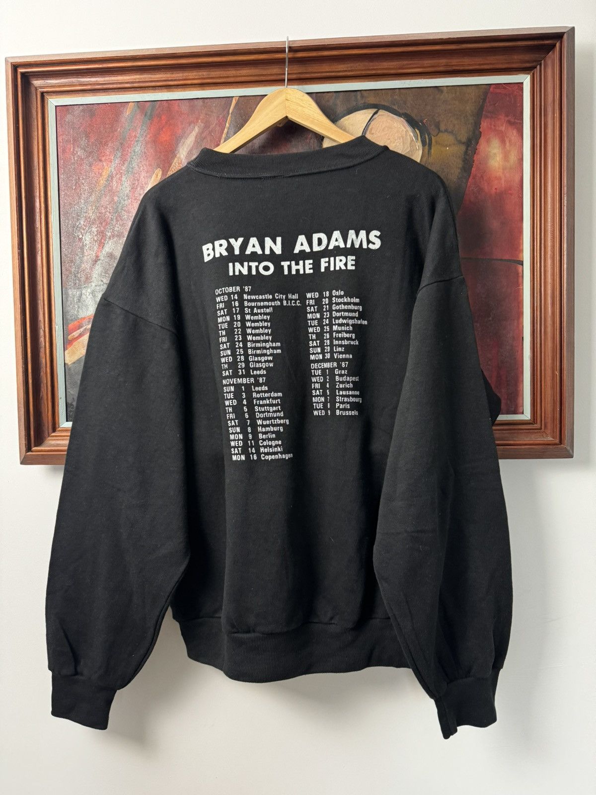 Band Tees Vintage Bryan Adams Into The Fire 80s Tour Crewneck Rare Size US L / EU 52-54 / 3 - 2 Thumbnail
