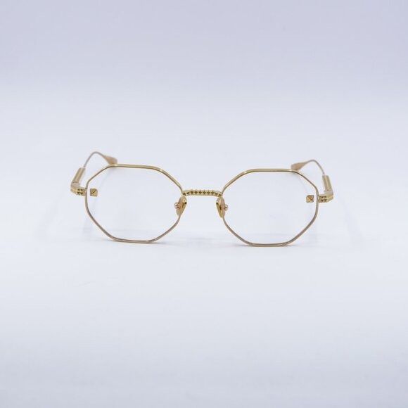 Valentino Valentino V-STUD VLX-122C Eyeglasses Shiny Gold 52mm Size ONE SIZE - 2 Thumbnail