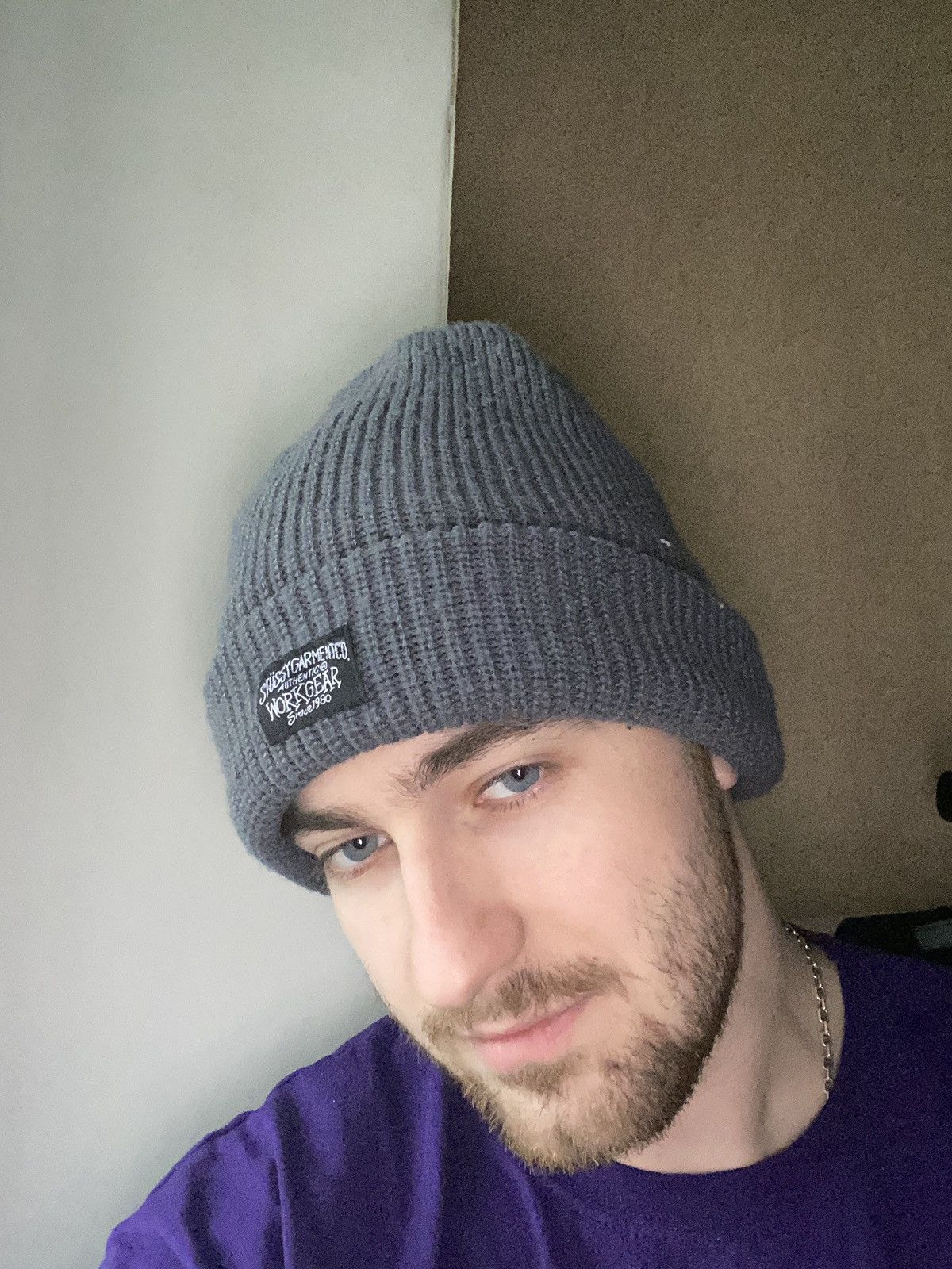 Stussy × Vintage Vintage 00s Stussy Workgear beanie Hype hat Size ONE SIZE - 7 Thumbnail