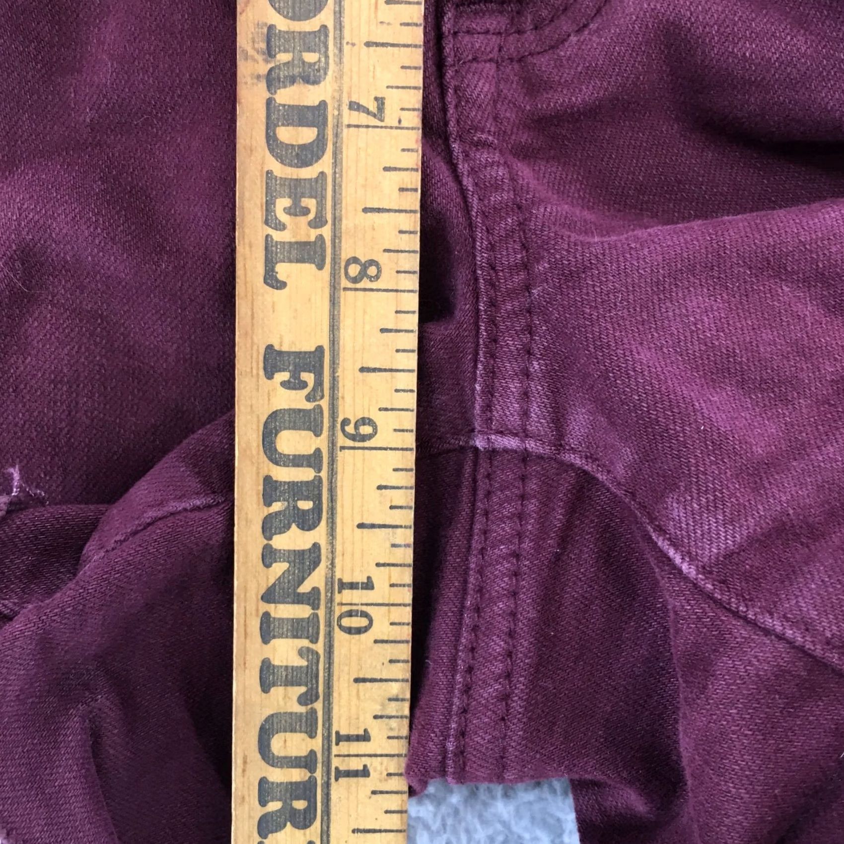 American Eagle Outfitters American Eagle Outfitters Hi Rise Shortie Shorts Womens 4 Red Stretch Cut Off Shirt Size 27" / US 4 / IT 40 - 6 Thumbnail