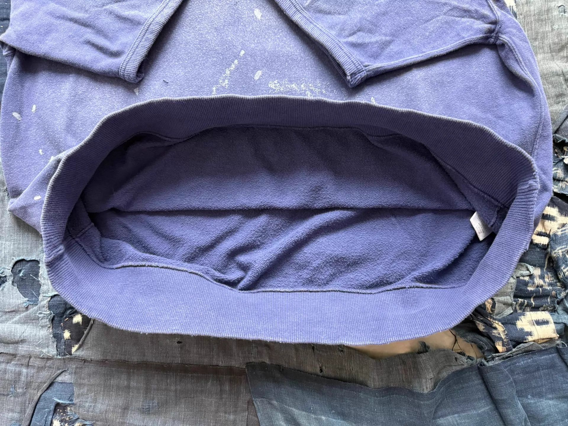 VISVIM 26SS MONDO HENLEY ZIP S/S CRASH NAVY 4