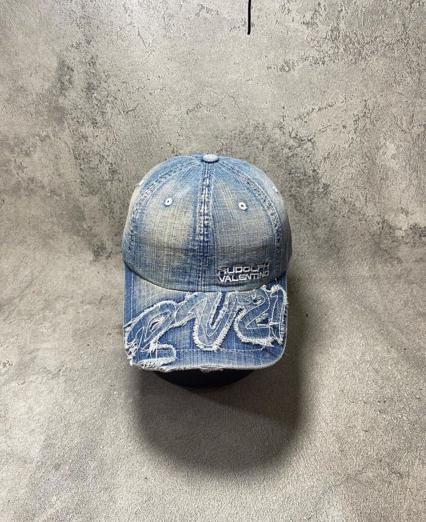 image of Rudolph Valentino Jeans Cap in Blue, Men's