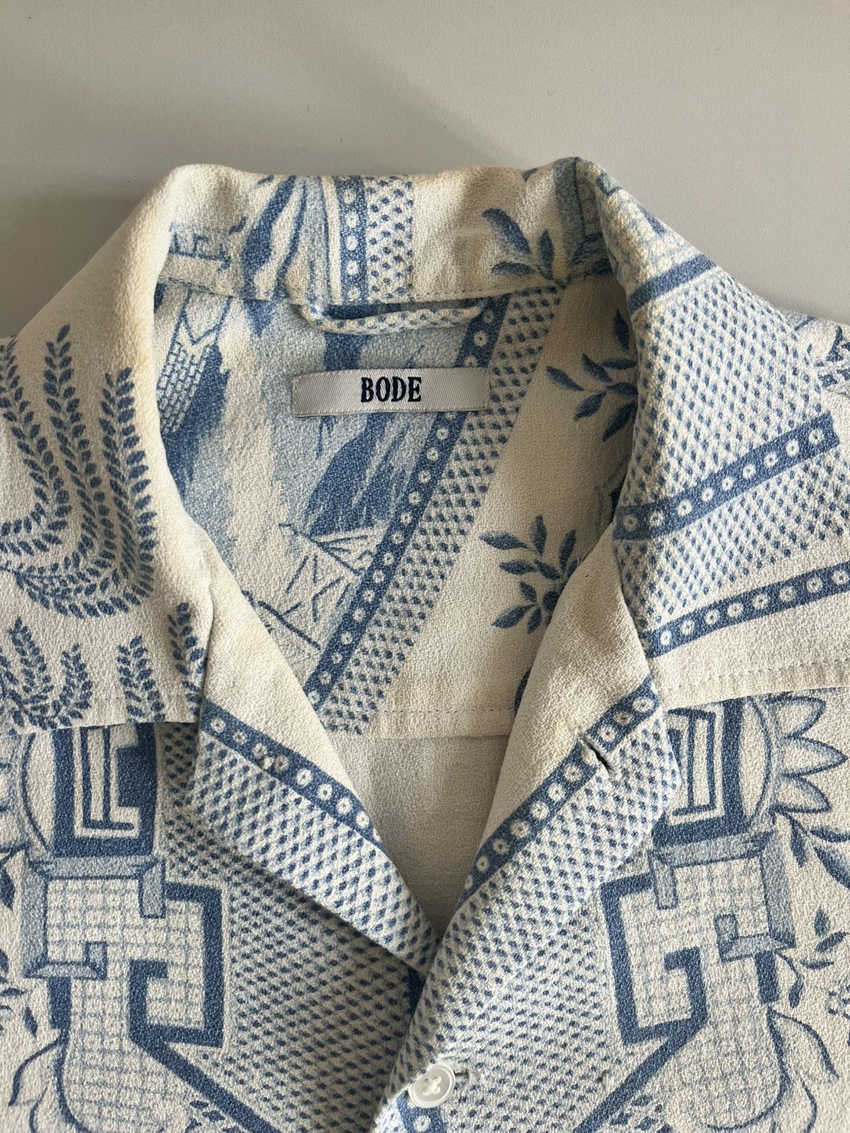 Bode Bode Blue Pagoda Shirt Size US S / EU 44-46 / 1 - 3 Thumbnail