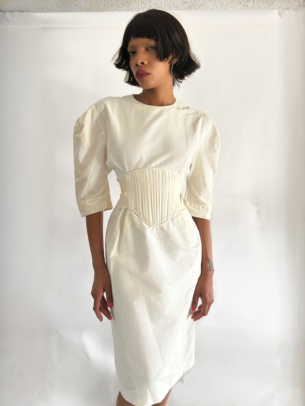 Stella McCartney Stella McCartney SS17 Corset Puff Midi Dress Size S / US 4 / IT 40 - 2 Thumbnail