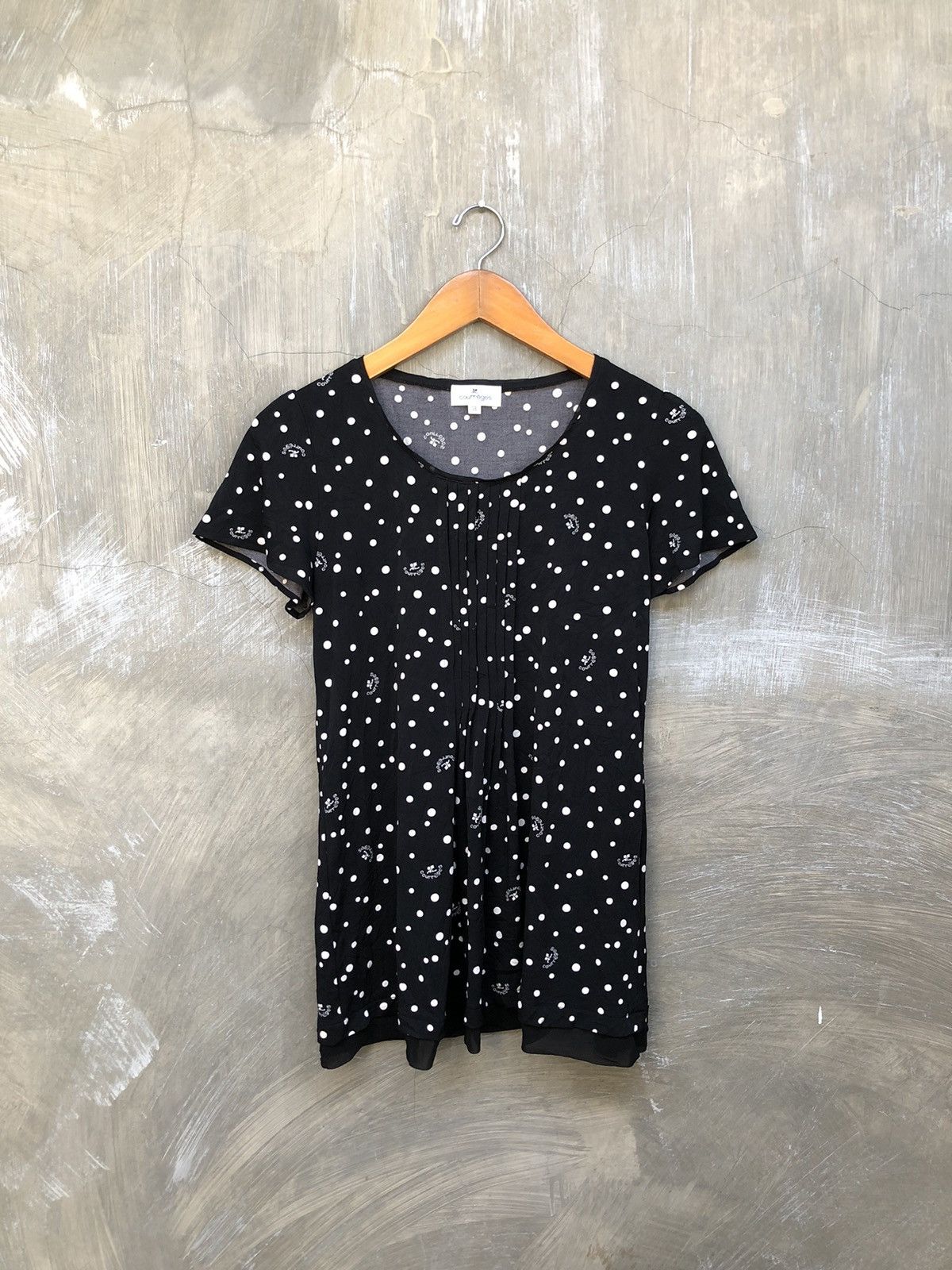 Courreges × Designer × Vintage Courreges Mini Dress Black Size M / US 6-8 / IT 42-44 - 4 Thumbnail