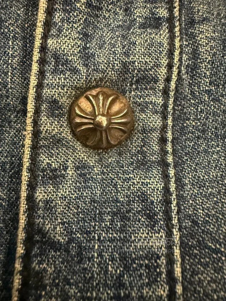 Chrome Hearts Chrome Hearts Denim Shirt with Leather Details. Size US L / EU 52-54 / 3 - 6 Thumbnail