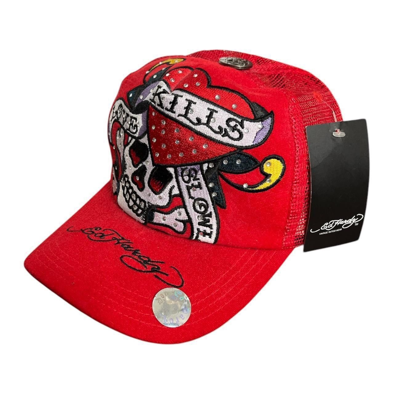 Ed Hardy × Vintage love kills slowly ed hardy trucker Size ONE SIZE - 1 Thumbnail