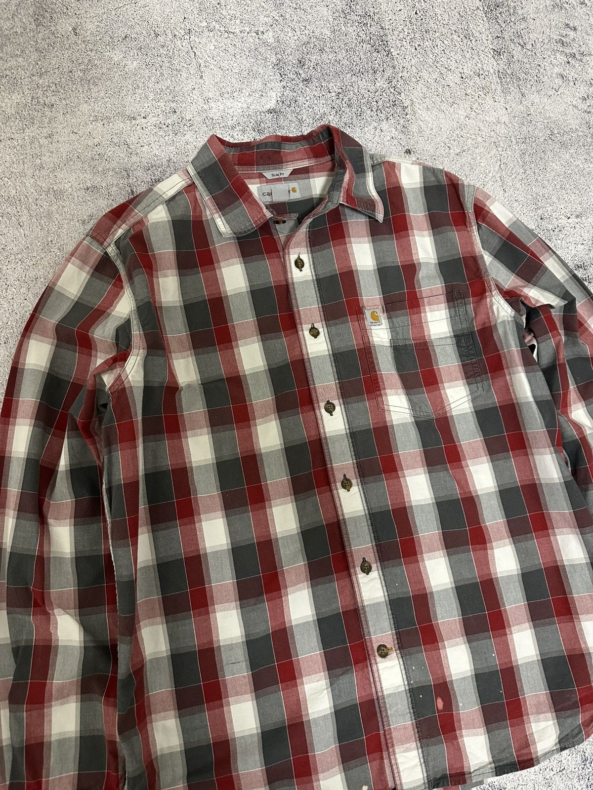 Carhartt Carhartt Essential Plaid Open Collar Long Sleeve Shirt Size US L / EU 52-54 / 3 - 5 Thumbnail