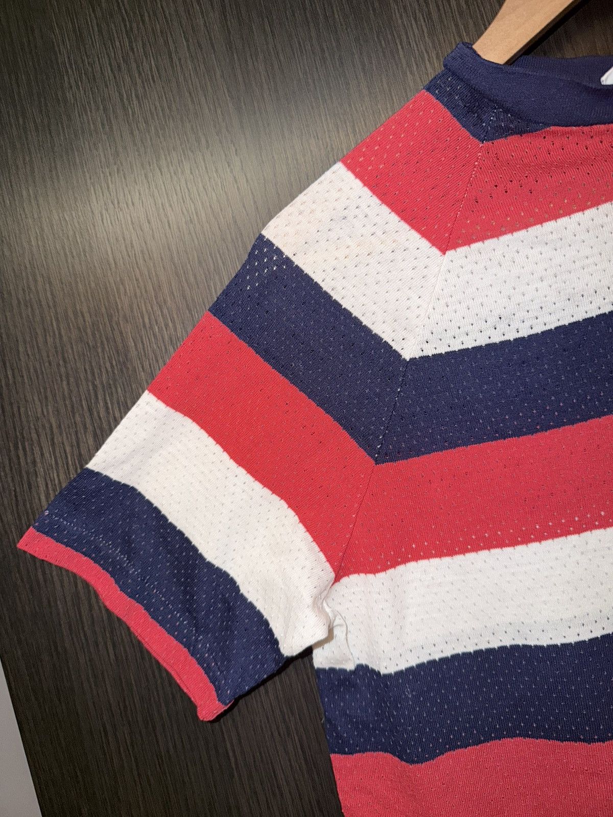 Hang Ten Vintage 70’s Hang Ten Striped Mesh Shirt Size US M / EU 48-50 / 2 - 4 Thumbnail