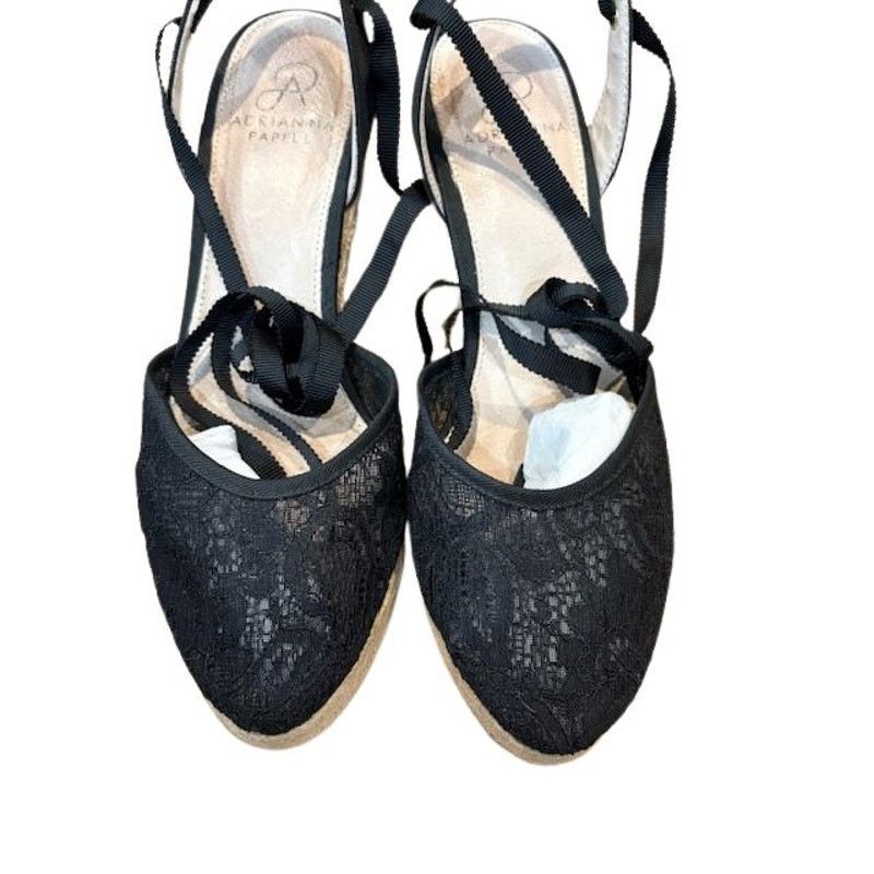 Adrianna Papell Adrianna Papell “Pamela” Black Espadrille Sandals Size US 8 / IT 38 - 3 Thumbnail