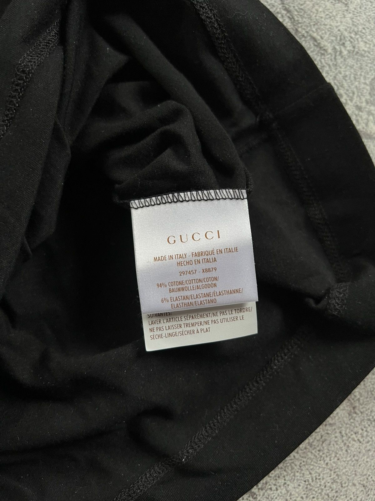 Gucci Gucci Black V-Neck Shirt Short Sleeve Tee Stretch Size S Size S / US 4 / IT 40 - 6 Thumbnail