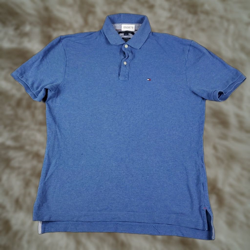 Tommy Hilfiger VINTAGE Tommy Hilfiger Polo Shirt Mens L Blue Polo Adult Large Blue Logo Casual Short Sleeve Sports Modern Preppy Mens Size US L / EU 52-54 / 3 - 1 Thumbnail