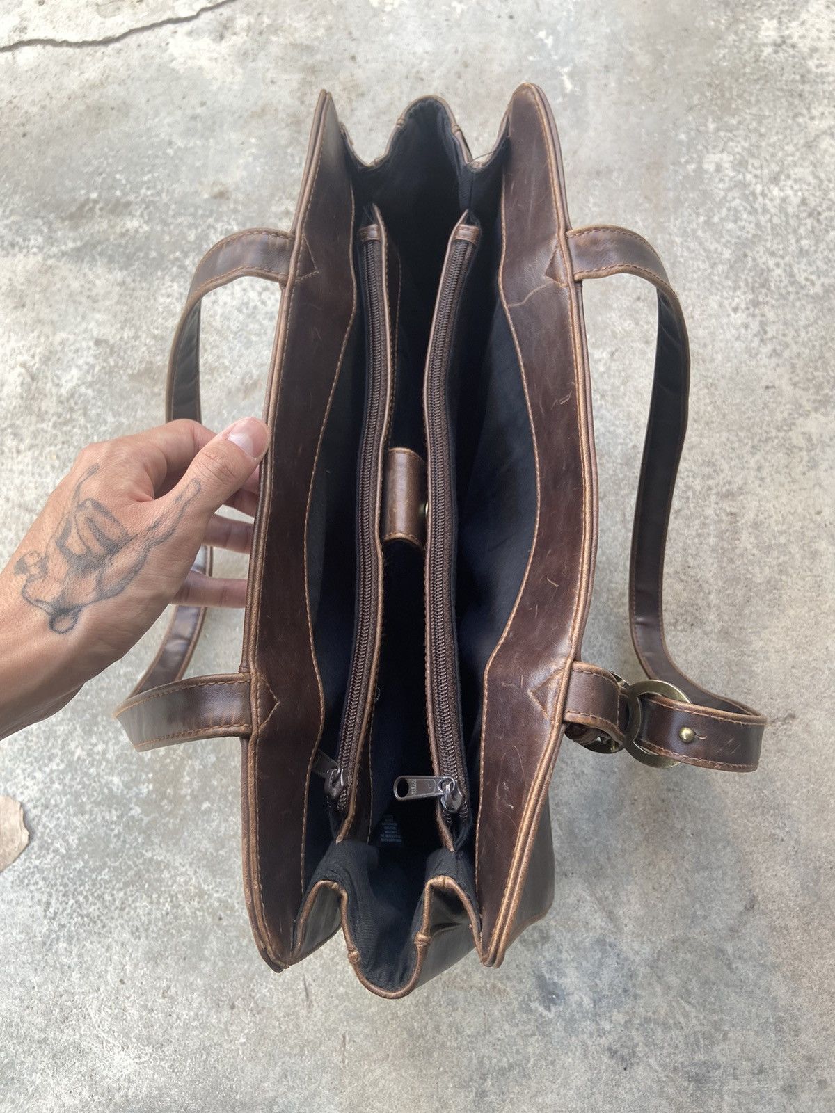 Genuine Leather × Vintage Vintage genuine leather shoulder bag Size ONE SIZE - 3 Thumbnail