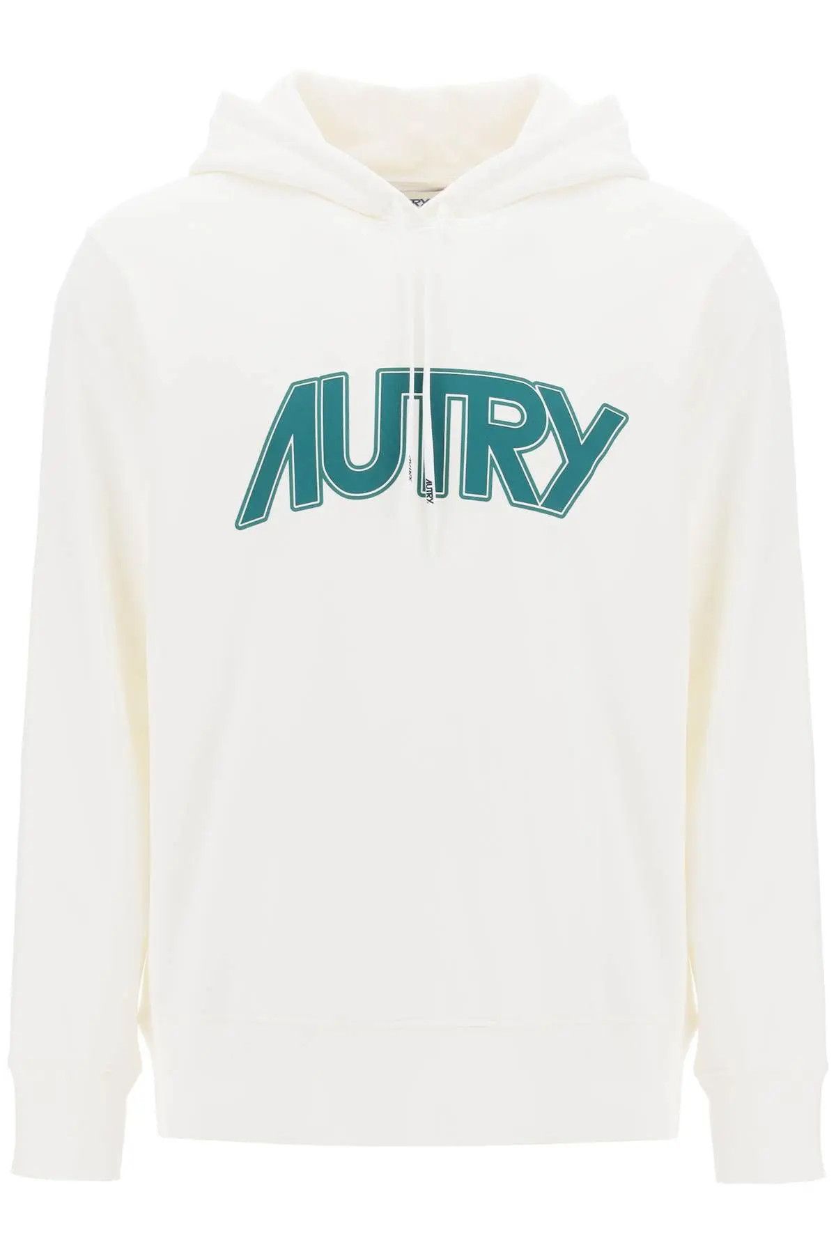 image of Autry O1S22I1N0224 Maxi Logo Print Hoodie In White, Men's (Size Large)