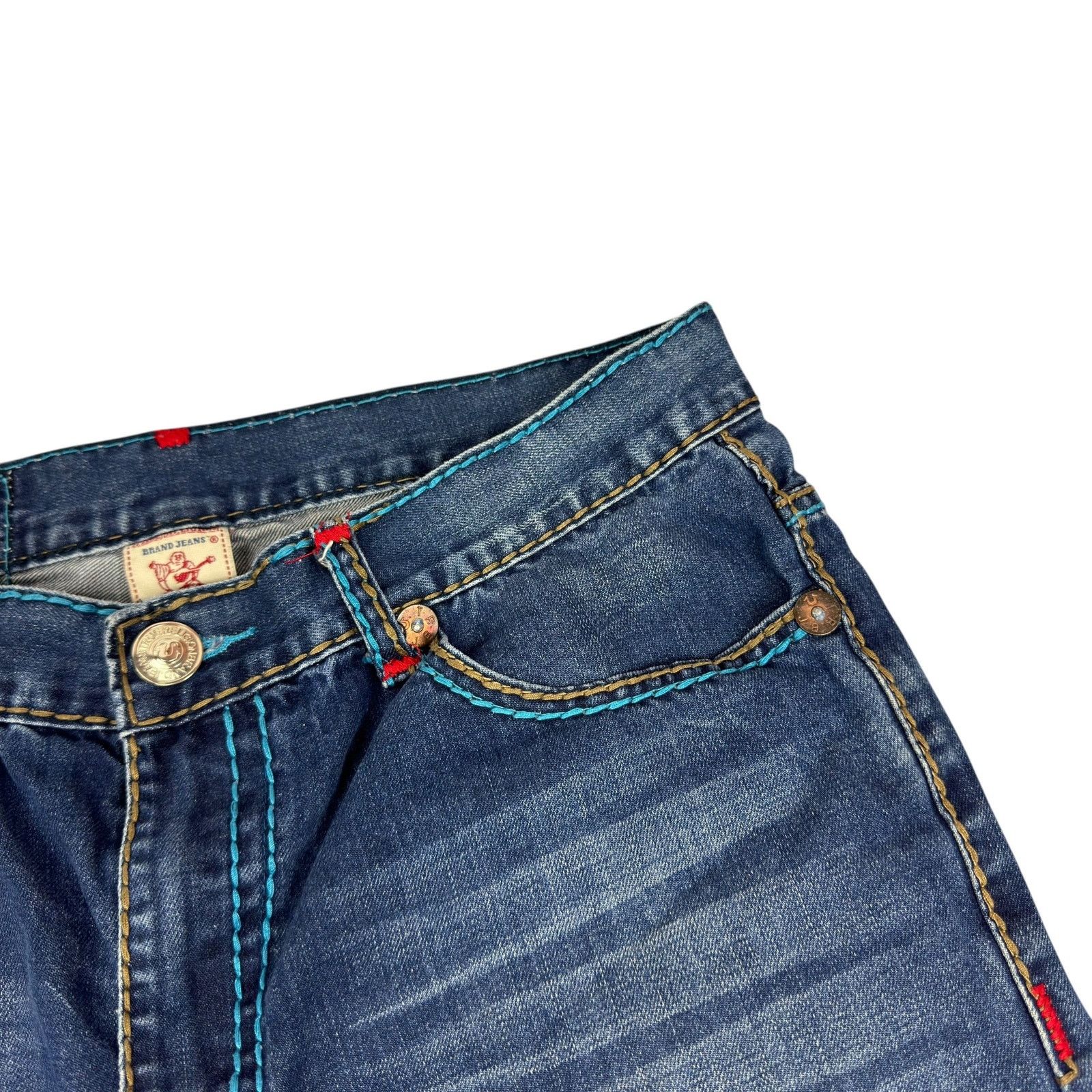 True Religion True Religion Men's Blue Cotton High Rise Bermuda Shorts 34 Size US 34 / EU 50 - 6 Thumbnail