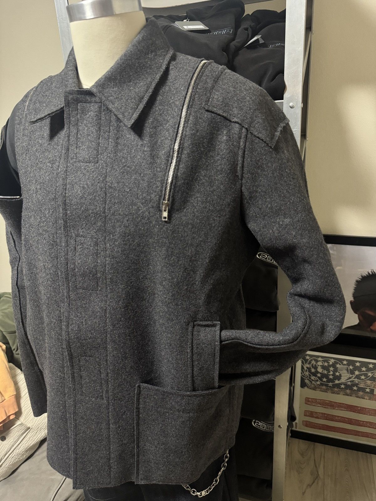 Walter Van Beirendonck W & LT Walter Van Beirendonck Wool Zipper Coat Jacket Size US M / EU 48-50 / 2 - 16 Thumbnail