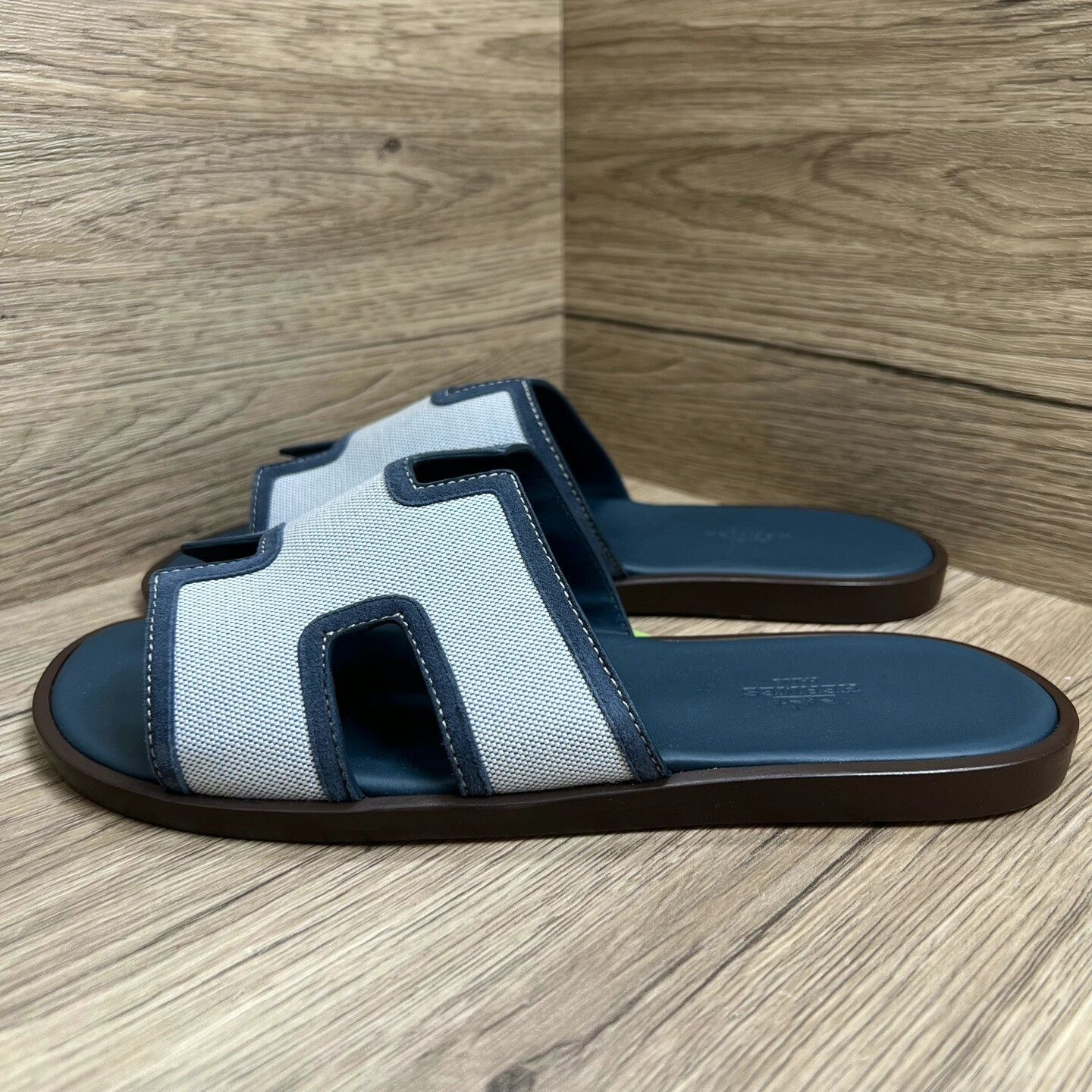 Hermes Hermes Blue Gray H Sandals Size US 7 / EU 40 - 2 Thumbnail