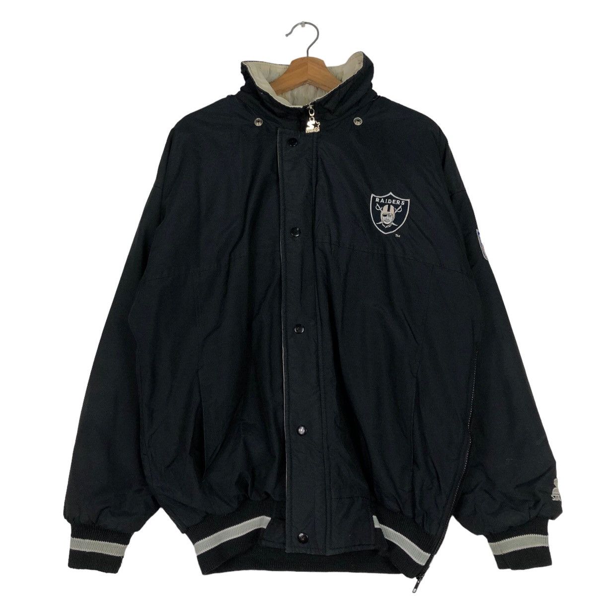 NFL 🔥Vintage Bomber Jacket Starter NFL Raiders Big Logo Size US S / EU 44-46 / 1 - 10 Thumbnail
