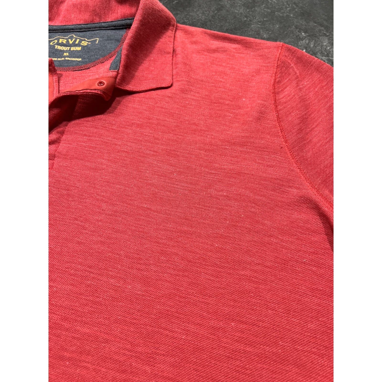 Orvis VINTAGE Orvis Men’s Polo Shirt XL Red Short Sleeve Casual Travel Wicking Snap Polo Size US XL / EU 56 / 4 - 4 Thumbnail
