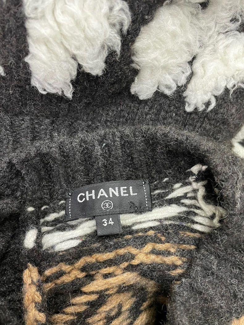 Chanel chanel Snow series colour-blocked knitted long-sleeved dre Size XXS / US 00 / IT 34 - 4 Thumbnail