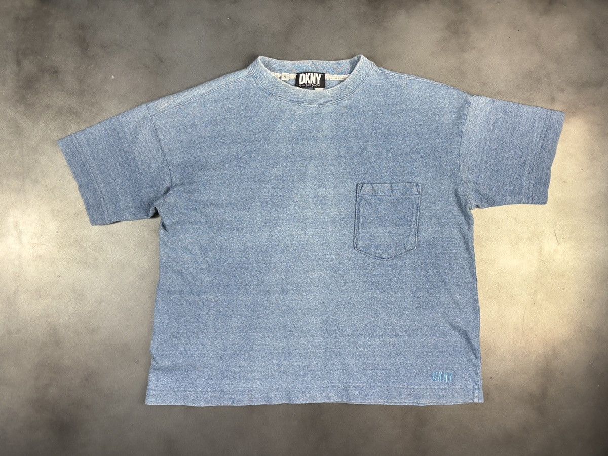 DKNY 1990s Vintage DKNY Tee Heather Crop Boxy Made in USA Donna K Size US S / EU 44-46 / 1 - 10 Thumbnail