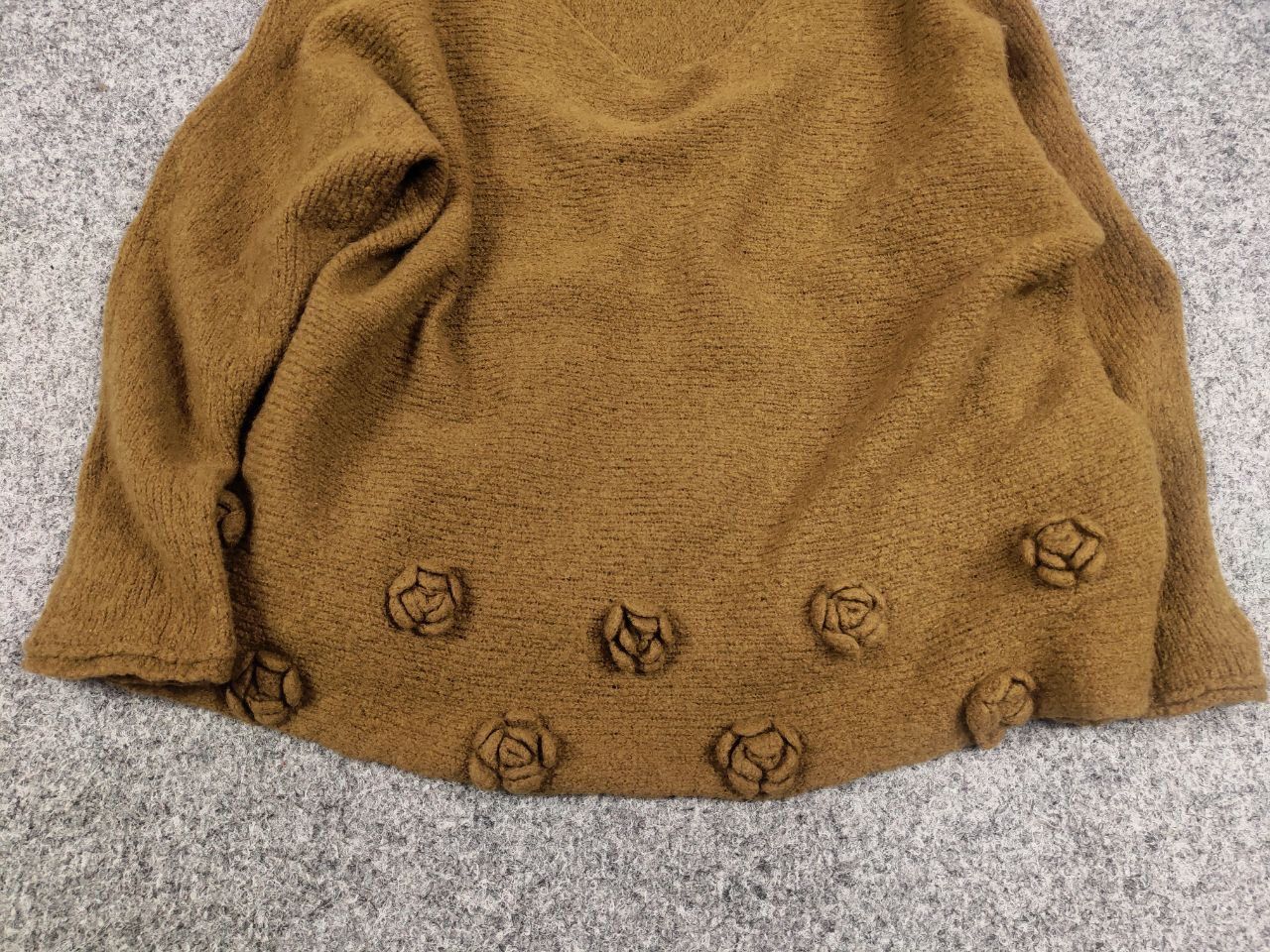Japanese Brand Grizas Design Light Wool Blend Fowers yellow tint Sweater Size XS / US 0-2 / IT 36-38 - 9 Thumbnail
