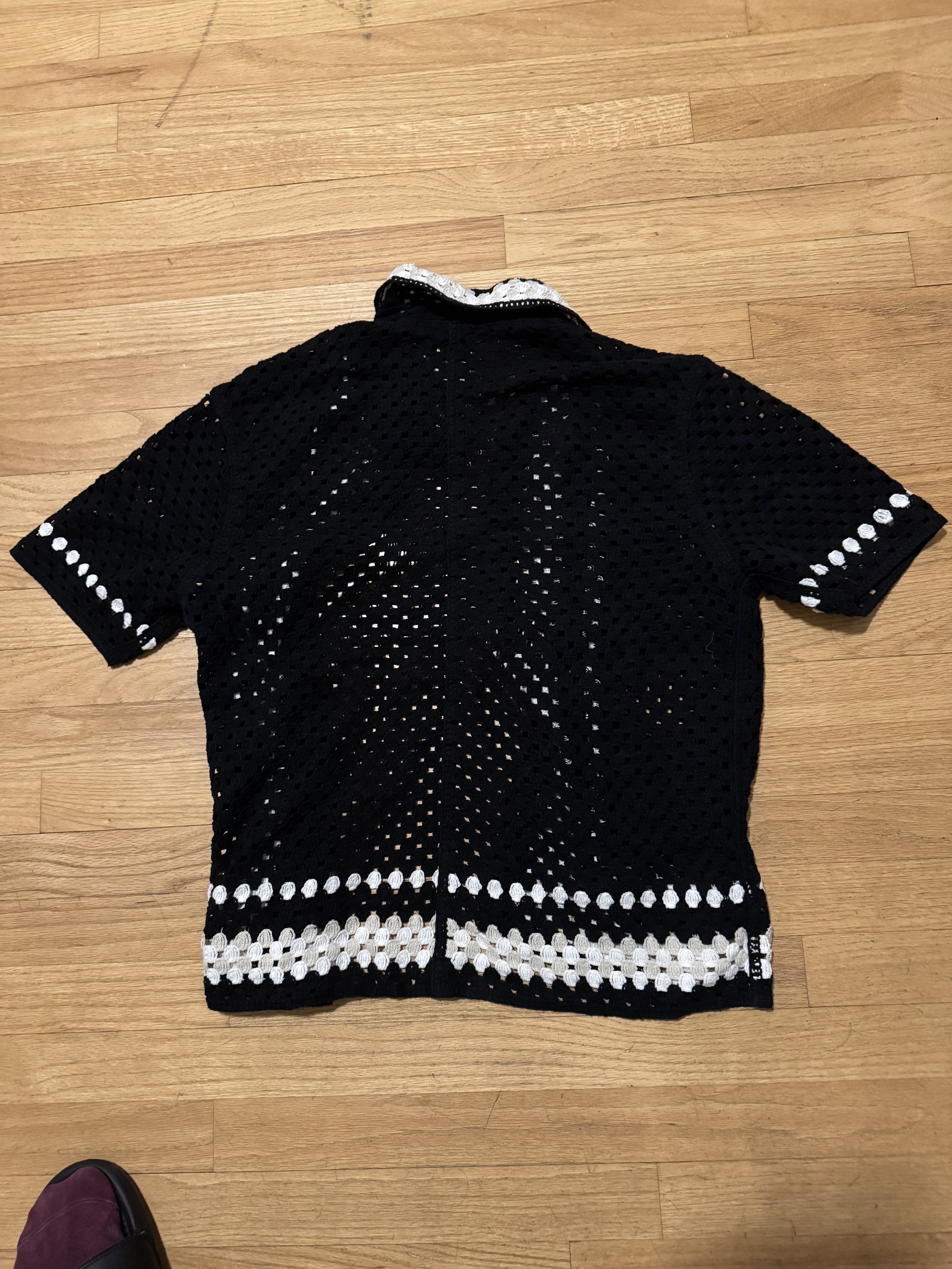 Abercrombie & Fitch Crochet Knit Button Up Shirt Size US S / EU 44-46 / 1 - 3 Thumbnail