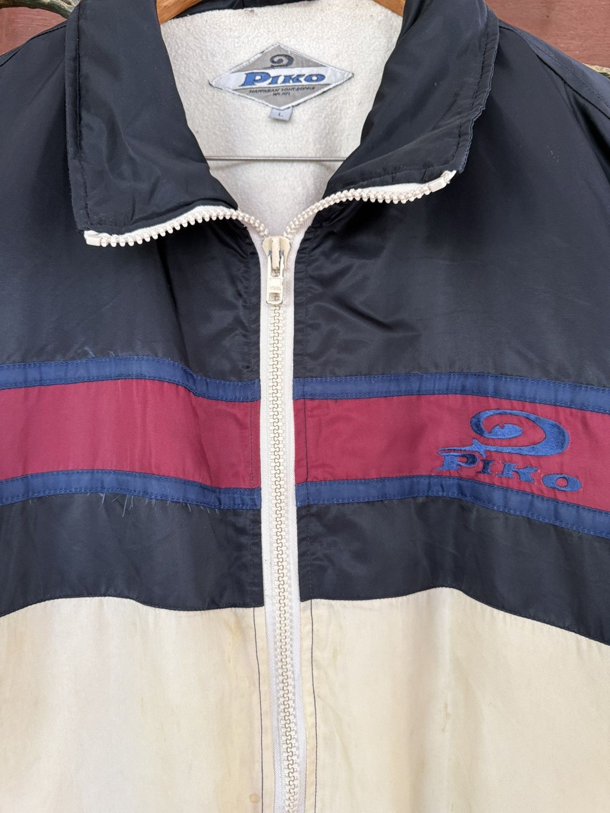 Japanese Brand × Vintage Vintage Piko Surf Hawaiian Zipper Jacket Size US L / EU 52-54 / 3 - 2 Thumbnail