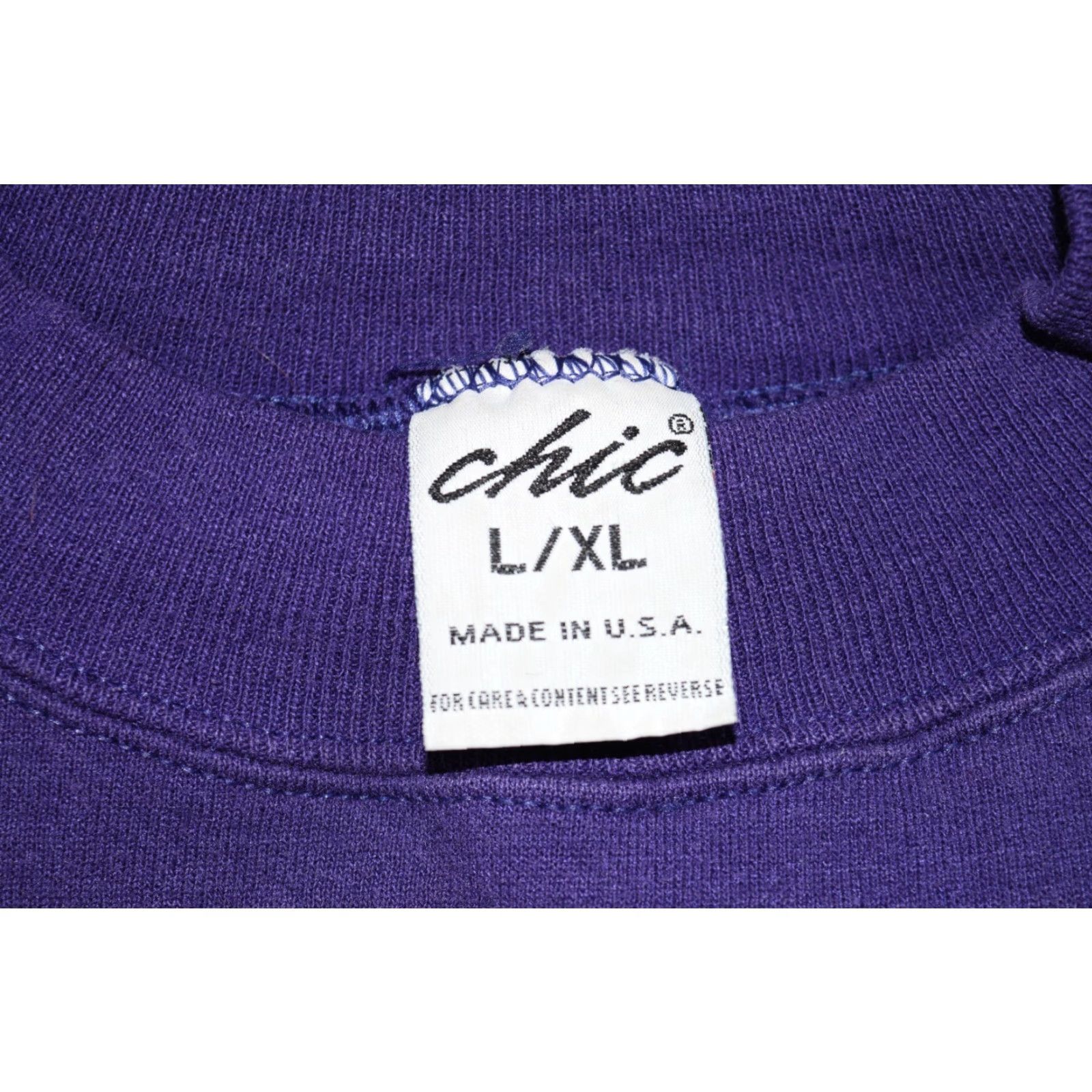 Vintage VINTAGE Chic Sweatshirt Dress 80s Purple L/XL Casual Glam Rock Womens USA Made Size L / US 10 / IT 46 - 5 Thumbnail