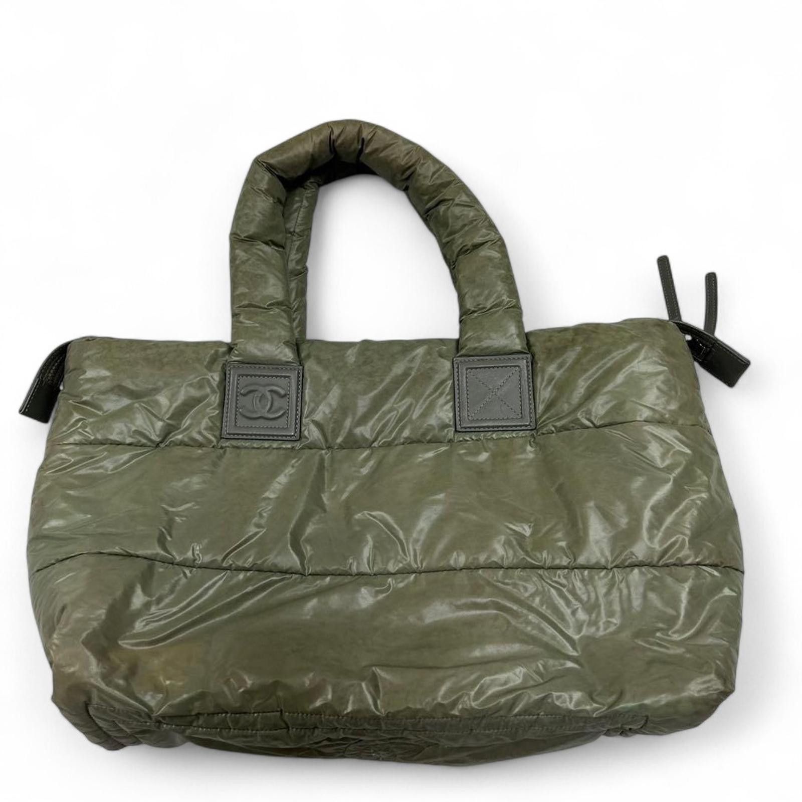 Chanel Chanel - Olive Green Puffer Tote Handbag Size ONE SIZE - 7 Thumbnail